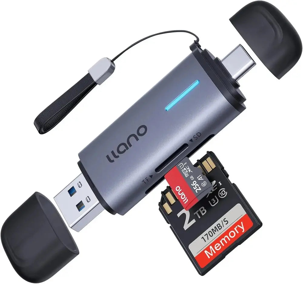 📲💻⚡ Lector de tarjetas USB 3.2 de alta velocidad | Lectura de tarjetas SD/TF duales, sin necesidad de controladores, Plug and Play 🚀