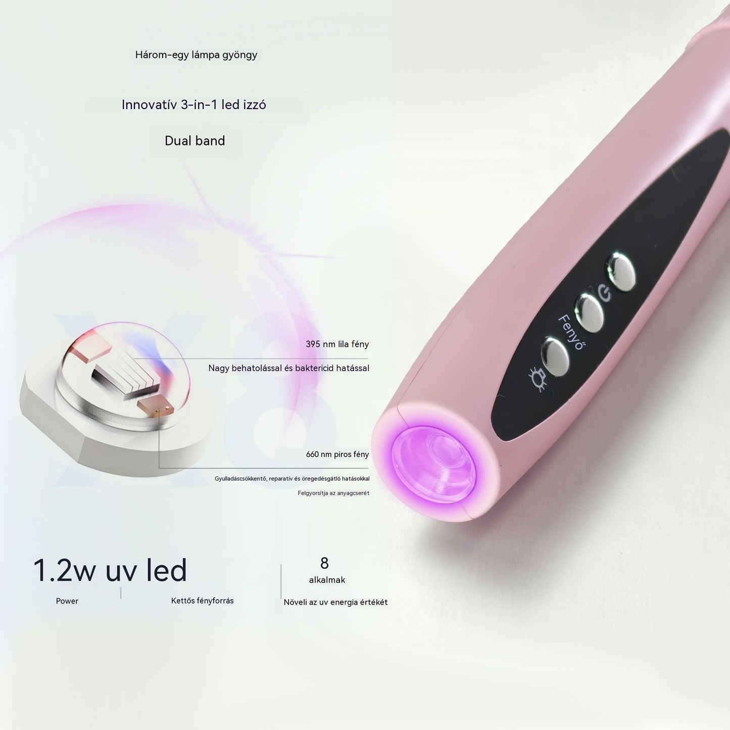 💅✨2 az 1-ben hordozható elektromos körömcsiszoló UV lámpával