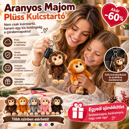 🏆Utolsó nap 60% kedvezménnyel - 🐵 3D Viral Punch majom kulcstartó 💕🎁Megható ajándék állatbarátoknak, családtagoknak, barátoknak és szeretteiknek