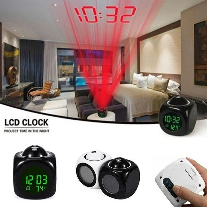 ⏰ Reloj proyector multifunción — hora, alarma, temperatura y clima en tu pared o techo