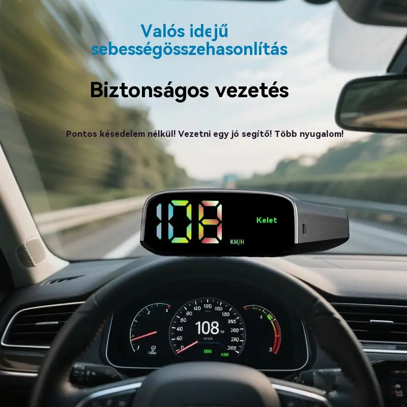 🚗Napenergiás kijelző autó sebességmérőhöz