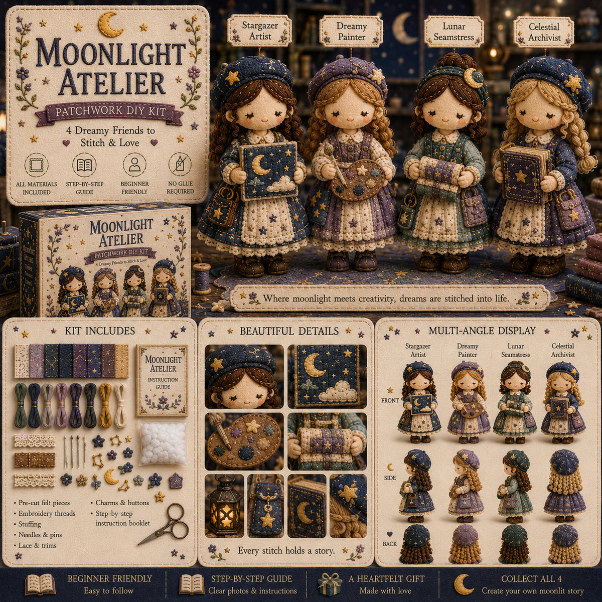 🎁Último día: ¡Disfruta de un 49% de descuento! 🧵 Kit de patchwork para armar en miniatura de la serie Mundo en miniatura.
