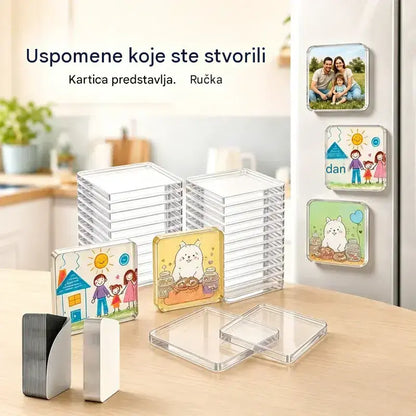 🧲✨ DIY komplet prozirnih magneta za hladnjak | Stvorite vlastite uspomene