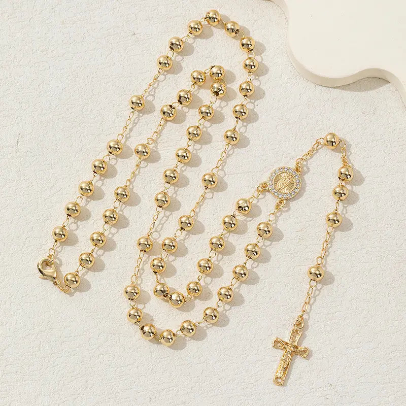 🎁👼Colgante con la cruz de Nuestra Señora de Guadalupe Collar