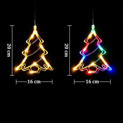 🔥🎁【2 darab 8300 Ft】🎄 Elemes, LED-es karácsonyi ablakvilágítás