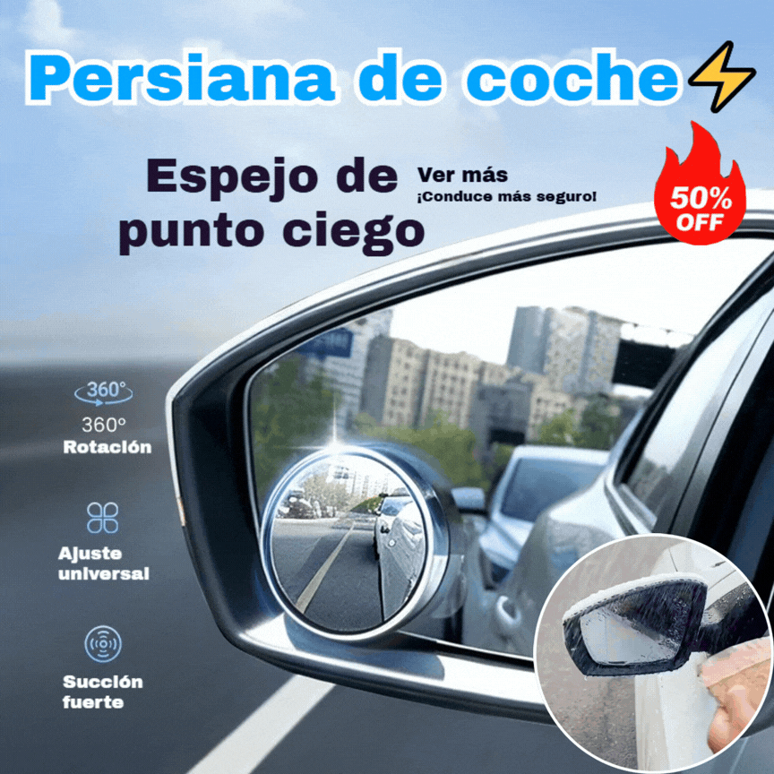 🔥【2 por solo 22 euros】🚗 Espejo retrovisor redondo de 360°, dile adiós a los puntos ciegos al conducir