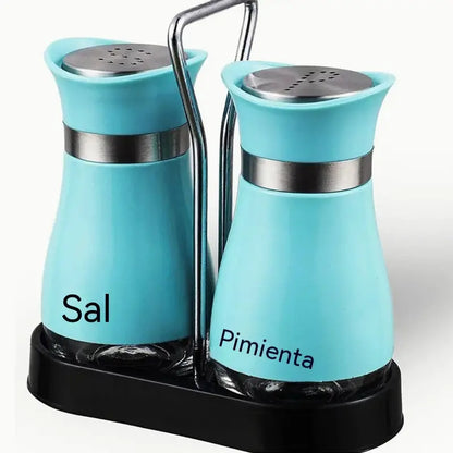 🔥【 2 Botellas + 1 Soporte 】🍽Juego de salero y pimentero con diseño de pingüino