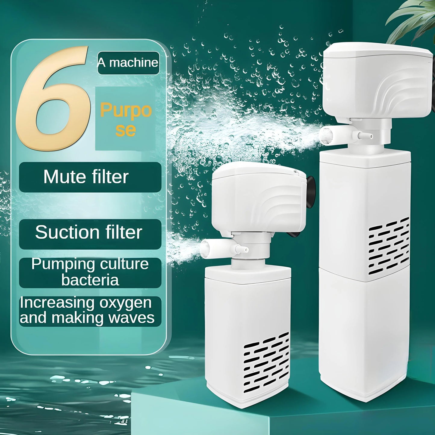 🐠【4W】💦Filtro de acuario eléctrico silencioso🐟