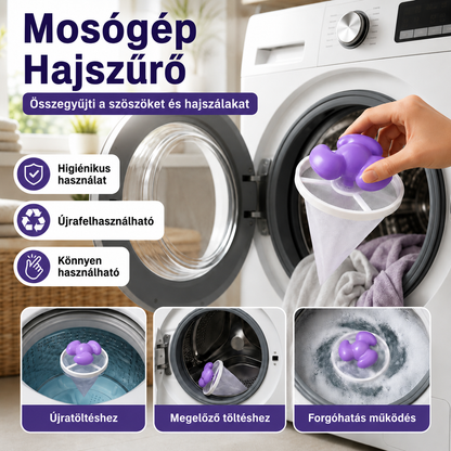 🌀6 darab 8300 Ft ✨ Úszószűrő mosógéphez - Minden mosásnál felfogja a szálakat, a hajat és az állati szőrt 🧺