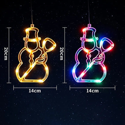 🔥🎁【2 darab 8300 Ft】🎄 Elemes, LED-es karácsonyi ablakvilágítás