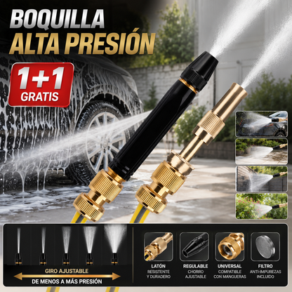 🚿[Juego de 2 piezas]💧 Pistola de agua a alta presión: lavado de autos, jardín, 10 veces más presión, multimodo ⚡