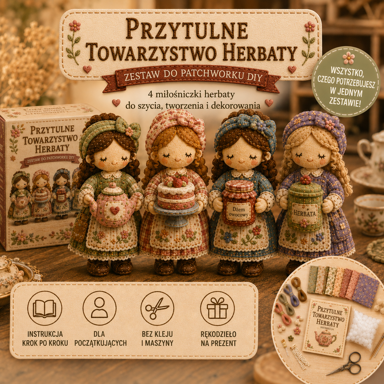Ostatni dzień: Skorzystaj z 49% zniżki! Miniaturowy zestaw patchworkowy z serii Miniature World.