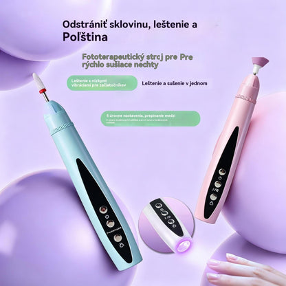 💅✨Prenosná elektrická brúska na nechty 2 v 1 s UV lampou