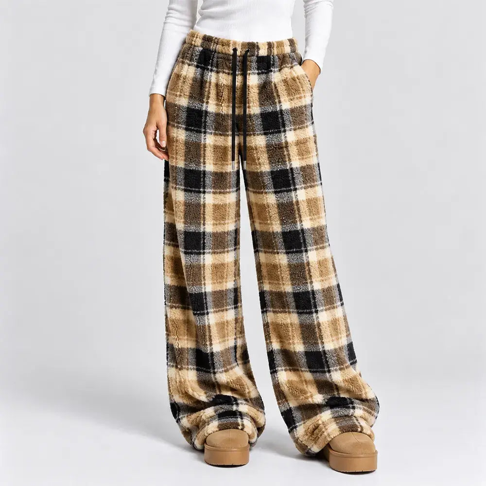 👖【S-3XL】❄️ A kedvenc bolyhos nadrágom ősszel és télen!--Leopárdmintás nadrág, bő szárú nadrág