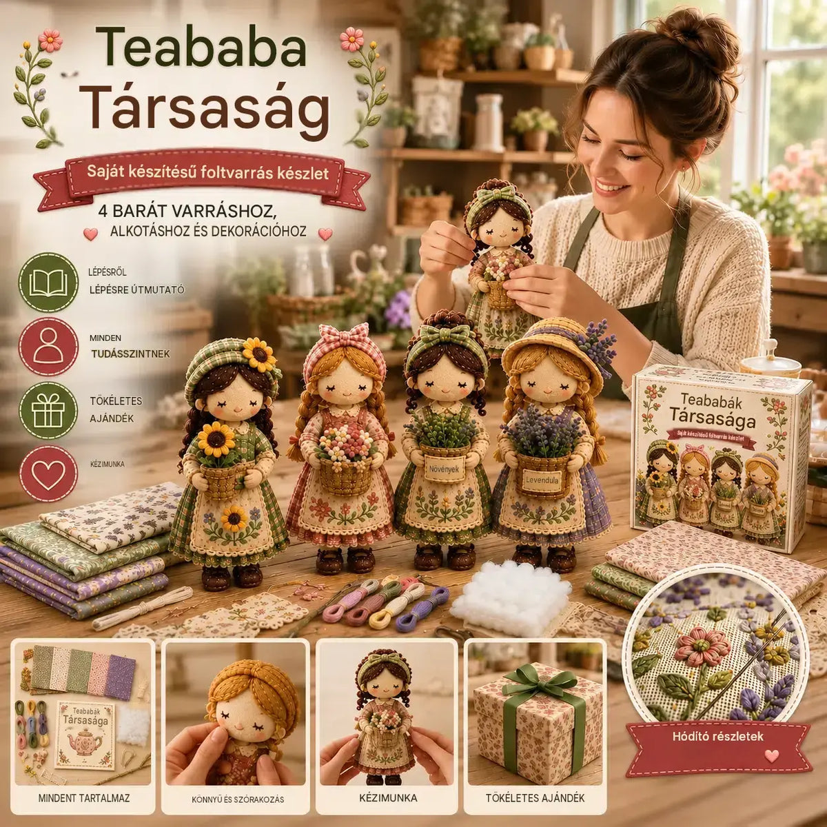 🎁Utolsó nap: Élvezd a 49% kedvezményt! 🧵 Miniatűr patchwork készlet a Miniature World sorozatból.