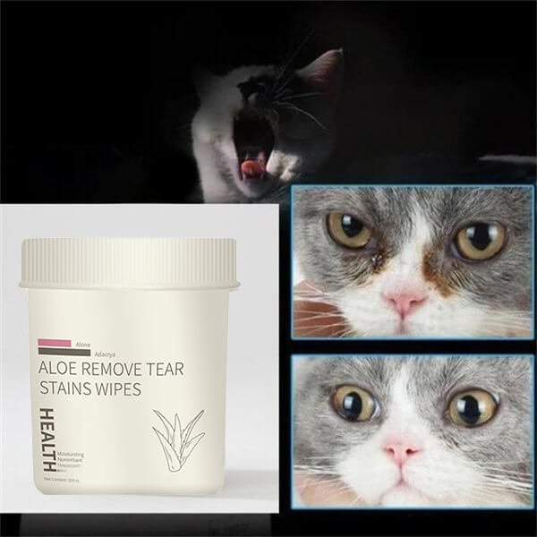 🐕🐈Tisztító törlőkendők háziállatok szemfoltjaihoz 🔥Eltávolítja a könnyfoltokat🔥