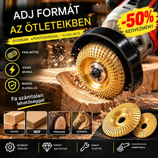 ⚙️🧰【3 darabos】Multifunkcionális tárcsa fa sarokcsiszolójának formázásához