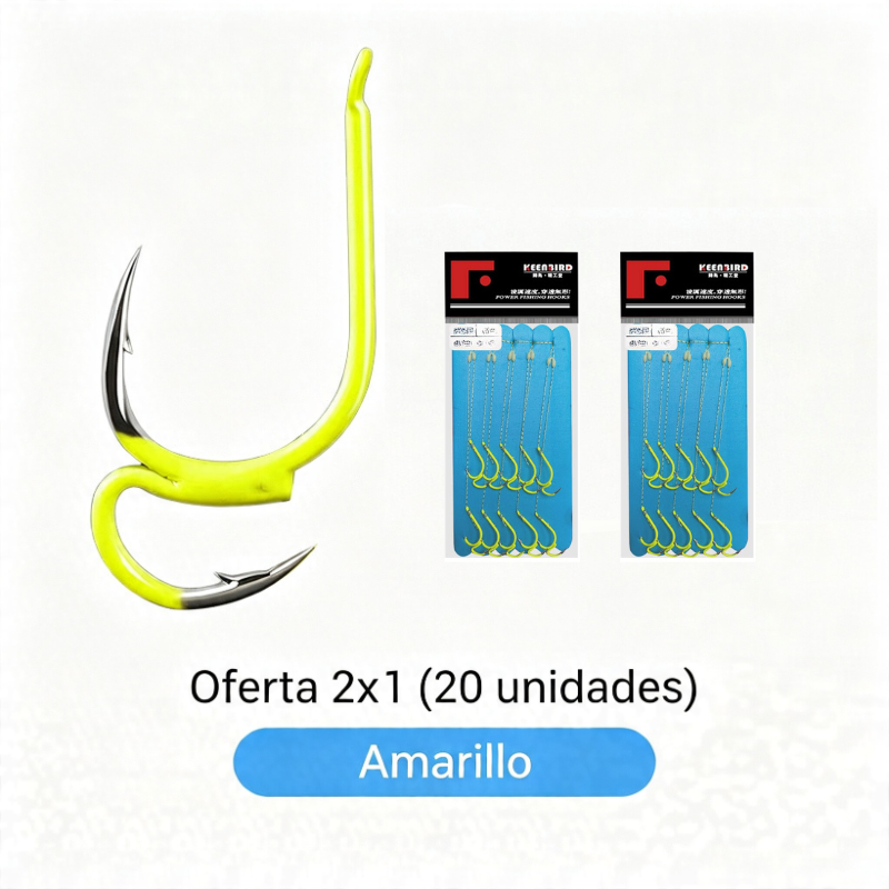 ❤️‍🔥 (20 unidades) Anzuelos dobles clásicos ultra afilados para pesca
