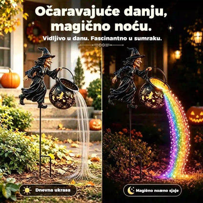 🧙‍♀️🎃LED vrtna svjetiljka u obliku vještičkog kotla – zadivljujući vanjski ukrasi 🔮✨