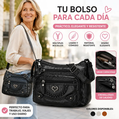 50% taniej! Damska torebka crossbody z miękkiej skóry ekologicznej – liczne kieszenie dla idealnej organizacji