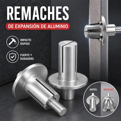 🔥【30% OFF】🧰【100PCS】🔧 Remaches de aluminio con expansión de martillo: ¡fijación rápida y segura sin esfuerzo!🔩