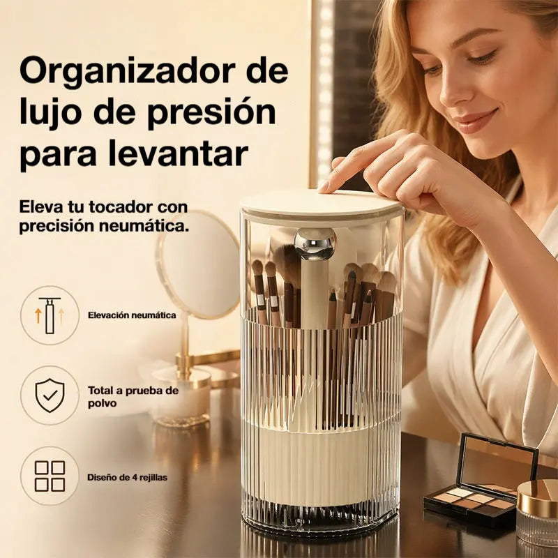 📢📢 ¡40% DE DESCUENTO! ⏰ Organizador elegante de brochas de maquillaje a prueba de polvo