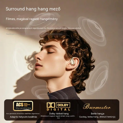 🔋Vezeték nélküli Bluetooth fülhallgató beépített fülhorgos csontvezetés nélkül 🎙️🎧