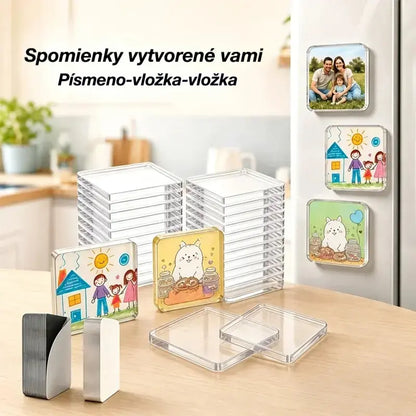 🧲✨ Sada priehľadných magnetov na chladničku pre domácich majstrov | Vytvorte si vlastné spomienky