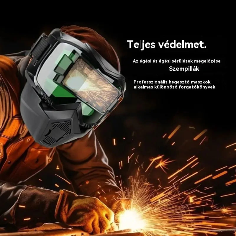 🔥😎Teljesen automatikus hegesztőálarc⚡Intelligens fénybeállítás, professzionális védelem
