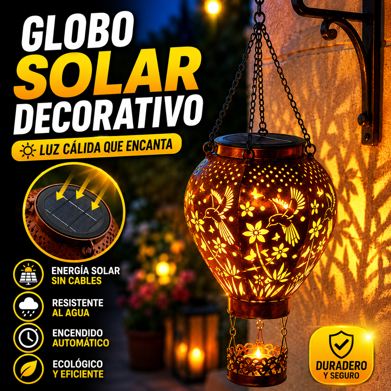 🌞💡Farol de globo aerostático alimentado con energía solar