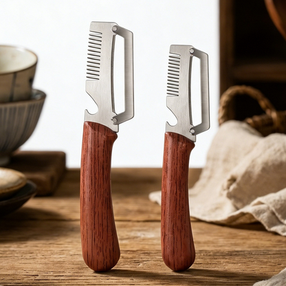 🔥【30% OFF】✅Compra 1, llévate 1 gratis (2 artículos) 🧅🔪 Pelador de cocina multifuncional 3 en 1: ¡Pela, corta y abre botellas! 🔥