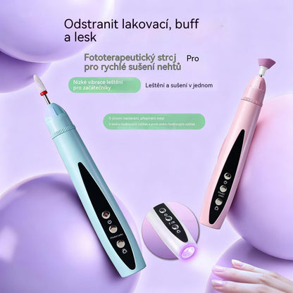 💅✨Přenosná elektrická bruska na nehty 2 v 1 s UV lampou