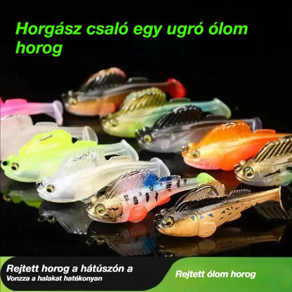 🎣🐟【Horgászeszköz】8 db-os puha T-farkú csalikészlet