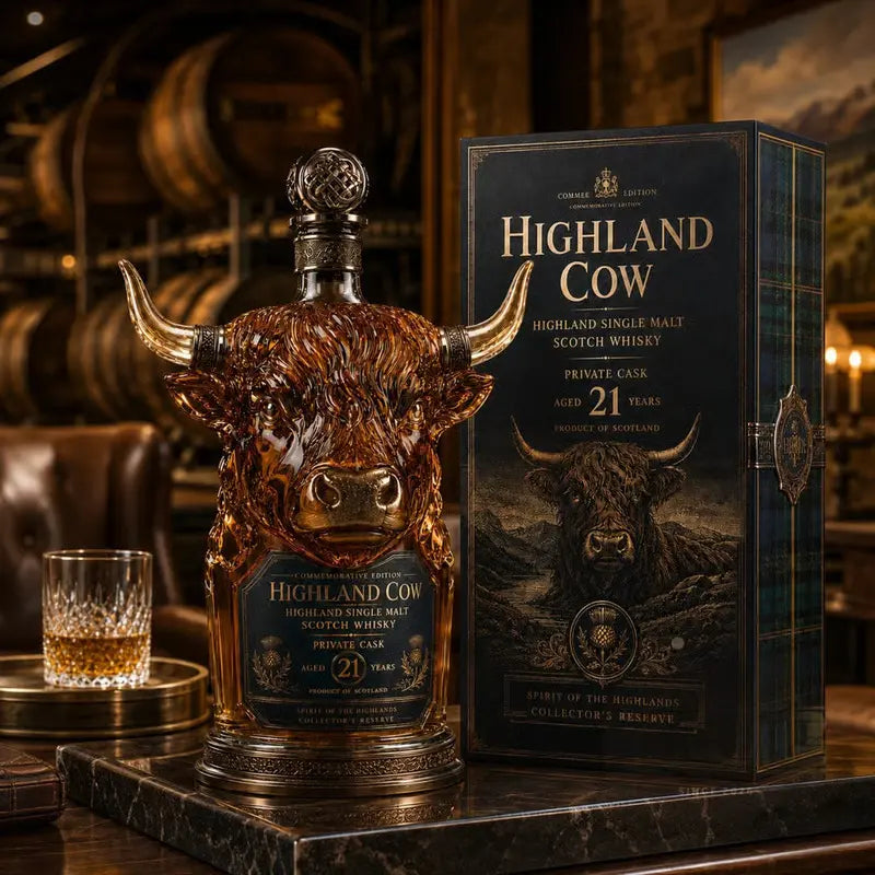 🎁Oferta especial de hoy: 49% de descuento en 🥃Consigue un pedazo de la leyenda de las Highlands: la botella de whisky de vaca de las Highlands
