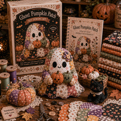 🎁👻Kit de patchwork DIY «Pequeño fantasma acogedor»