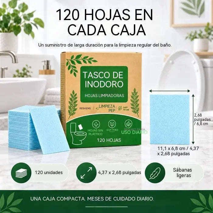 🔥🎉 [120 tabletas] 💦 Tabletas de limpieza para inodoro de disolución instantánea — Limpieza fresca, práctica y altamente eficaz 💧