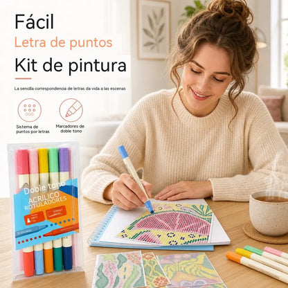 🎁🎄¡Oferta de Navidad: 50% de descuento!💞¡Más de 50.000 unidades vendidas!⏳✨Set de colorear con relieve (Braille) para mindfulness