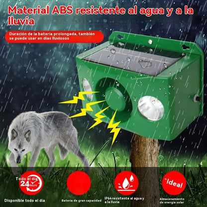 🐅Repelente ultrasónico de animales salvajes alimentado por energía solar