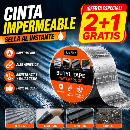 🔥【Compra 2 y llévate 1 gratis】Cinta de butilo impermeable: cinta adhesiva de reparación doméstica de alta resistencia