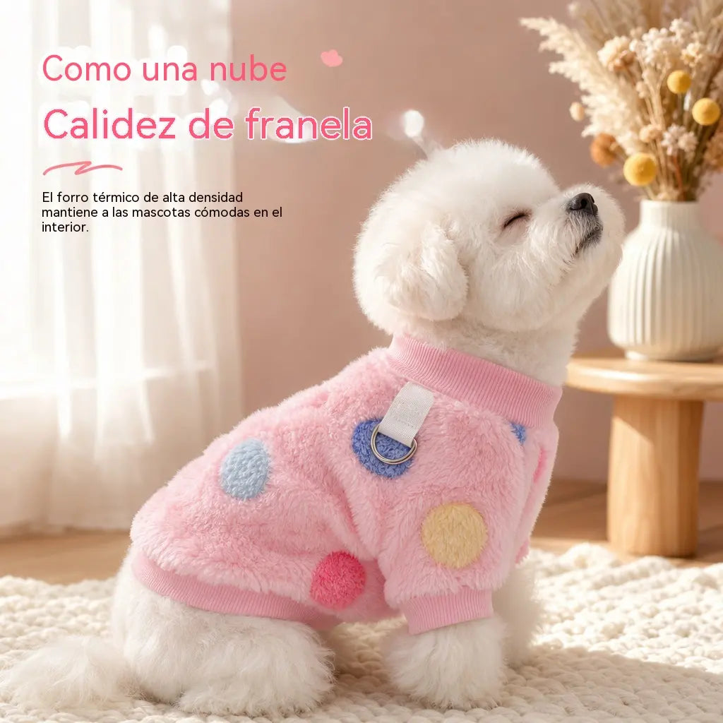 🐶🎁 Suéter cálido para mascotas con anilla para la correa