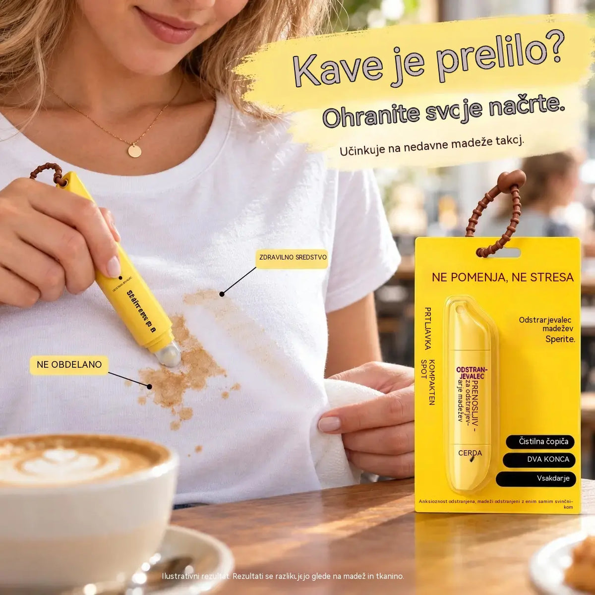 🔥【Kupi 1, dobi 1 brezplačno】🧼 Prenosni odstranjevalec madežev z dvema konicama ✨ Hitra rešitev za nujne primere na oblačilih (izpiranje ni potrebno); idealno za madeže od olja in kave