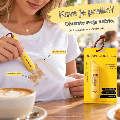 🔥【Kupi 1, dobi 1 brezplačno】🧼 Prenosni odstranjevalec madežev z dvema konicama ✨ Hitra rešitev za nujne primere na oblačilih (izpiranje ni potrebno); idealno za madeže od olja in kave