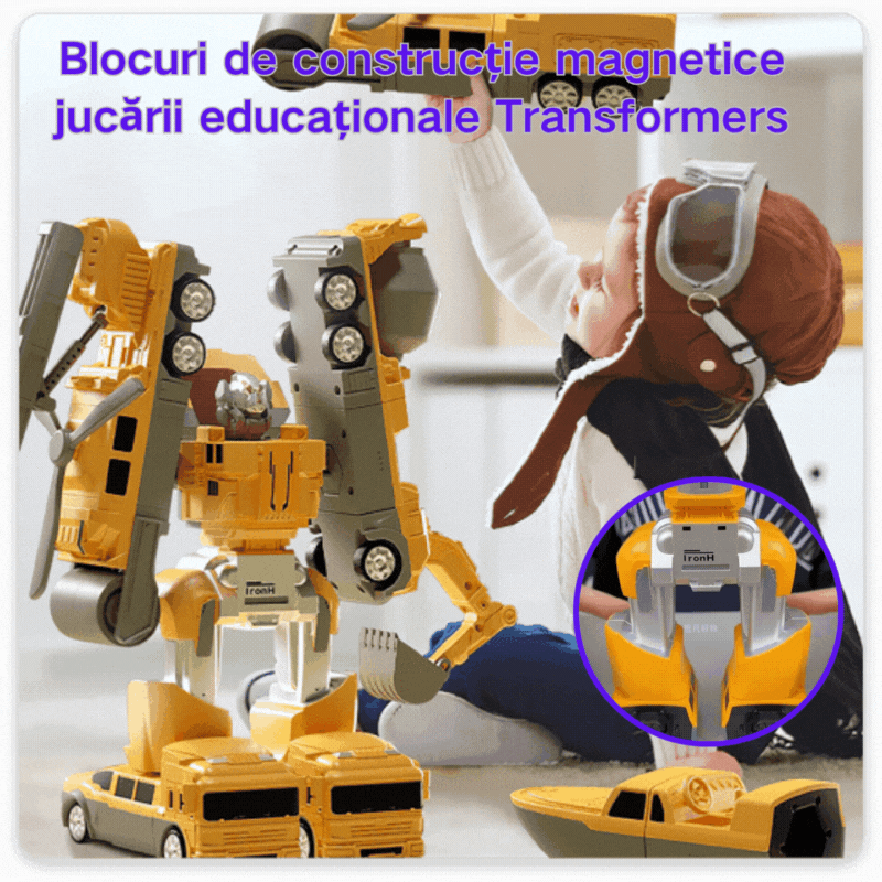 🤖 [16dílná sada] Magnetické stavební kostky s možností proměny – vzdělávací hračka