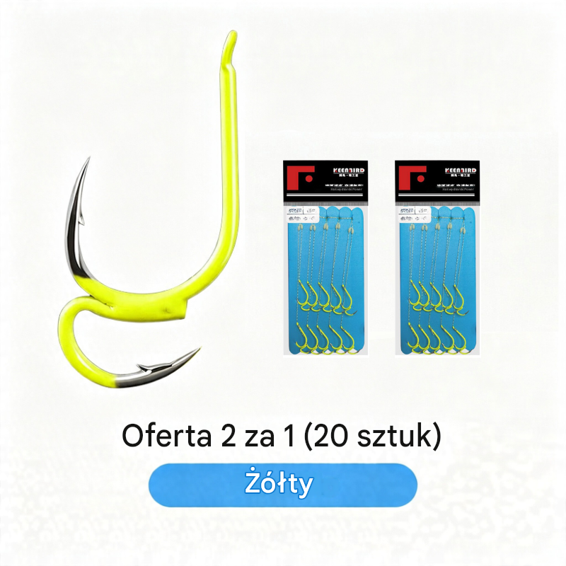 🔥 Kup 1, a 1 dostaniesz gratis ❤️‍🔥 (20 sztuk) Ultra ostre klasyczne podwójne haczyki wędkarskie