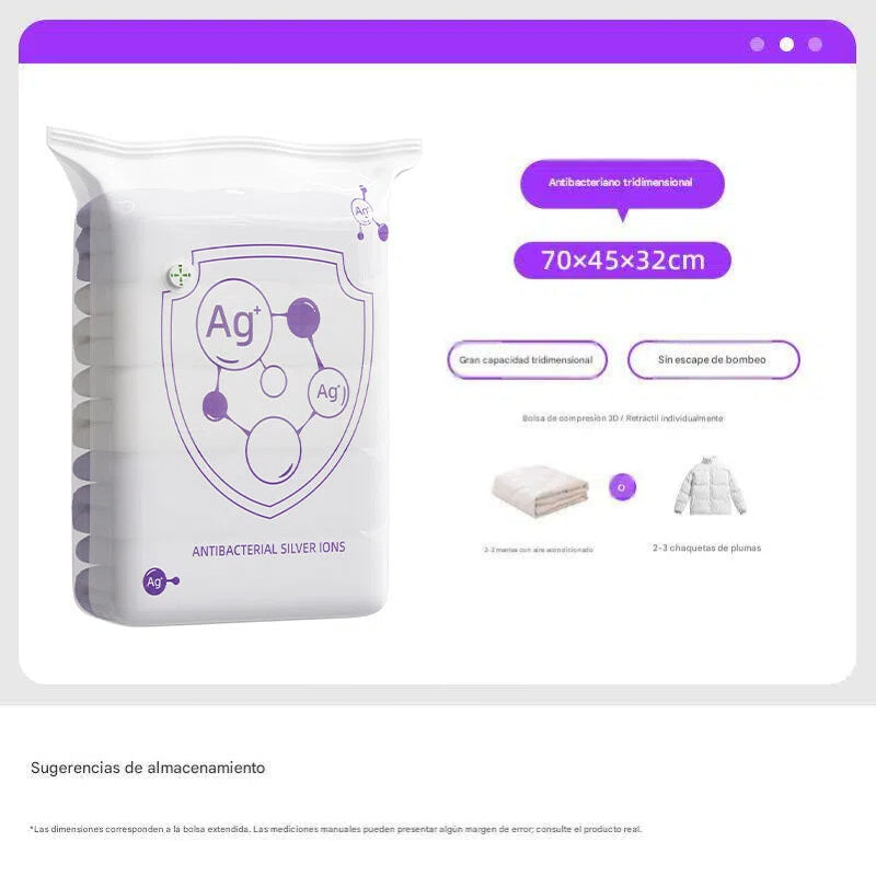 ✨（5 piezas 27€）💨 Bolsa de almacenamiento al vacío grande y compresible: no requiere bomba, es a prueba de fugas e ideal para ahorrar espacio en maletas y en casa ✈️