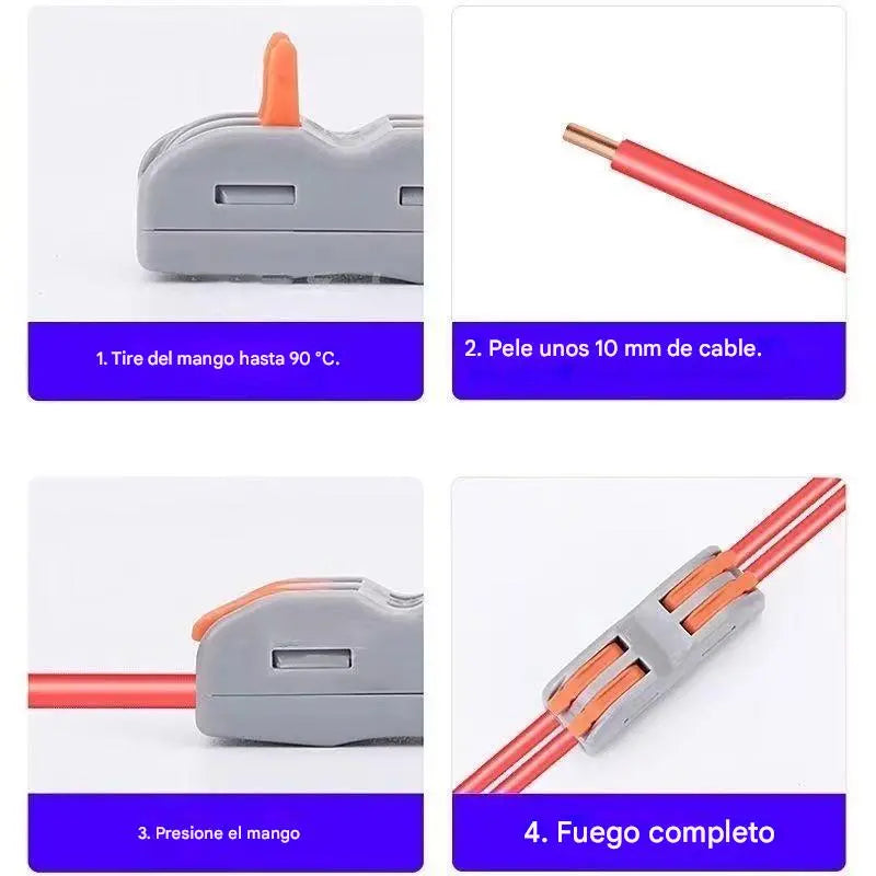 🔥【Paquete de 30 - 25 euros】Conectores de cable multifuncionales, cableado rápido, seguro y confiable.