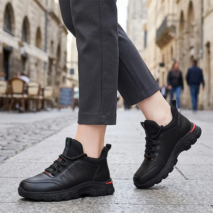 ✨【35-40】 Bőr platformos utcai cipő polárbéléssel