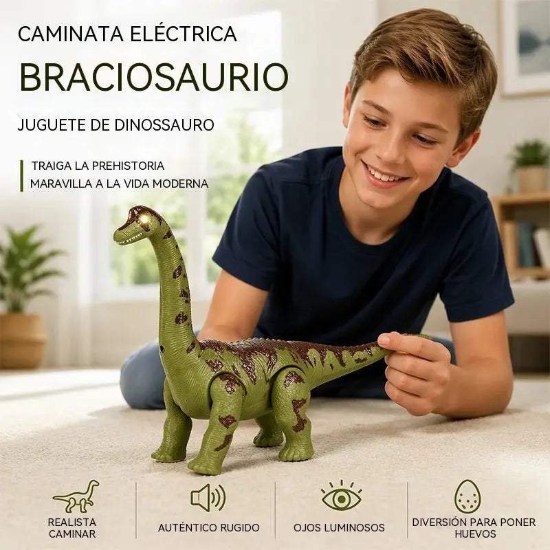 🦕 Elektromos, járó Brachiosaurus: mozgással, hanghatásokkal és LED-es világító szemekkel ellátott dinoszaurusz játék.