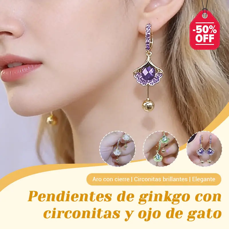 【3 artículos: Verde + Blanco + Morado】Pendientes de ojo de gato, pendientes de moda y exquisitos.