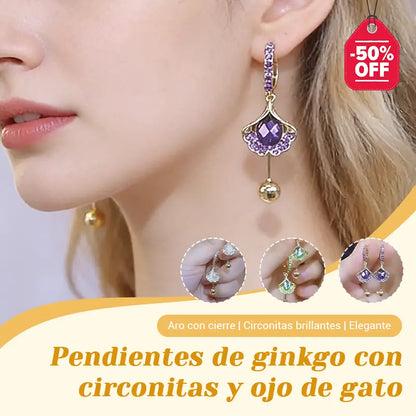 【3 artículos: Verde + Blanco + Morado】Pendientes de ojo de gato, pendientes de moda y exquisitos.